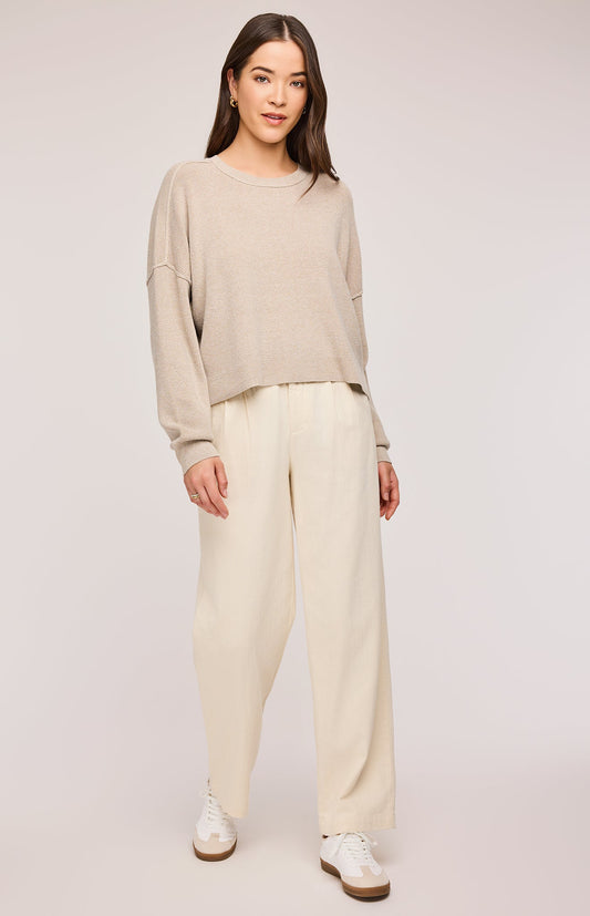 Echo Pullover Sweater|color:Heather Sand