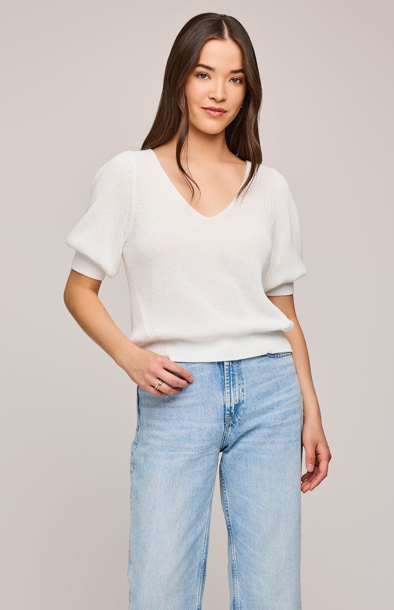 Phoebe Pullover Sweater|color:White