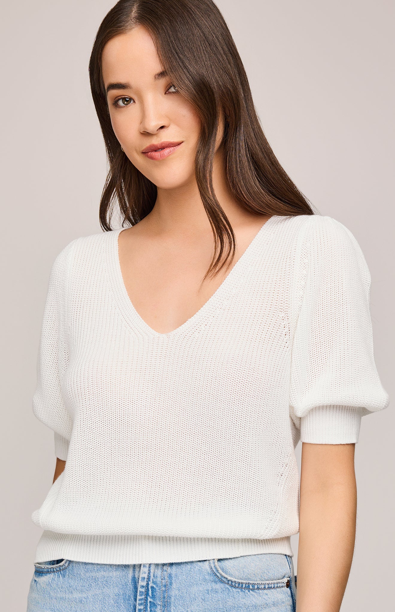 Phoebe Pullover Sweater|color:White