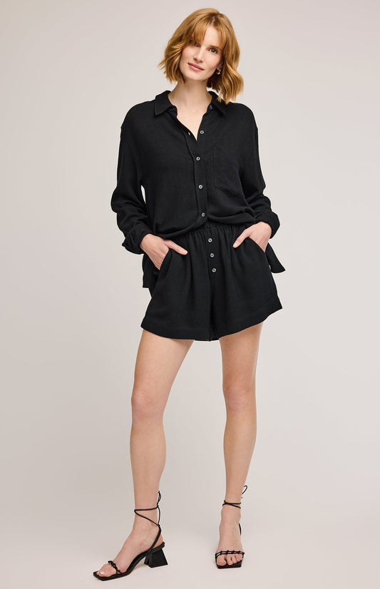 Portia Button Down Shirt|color:Black