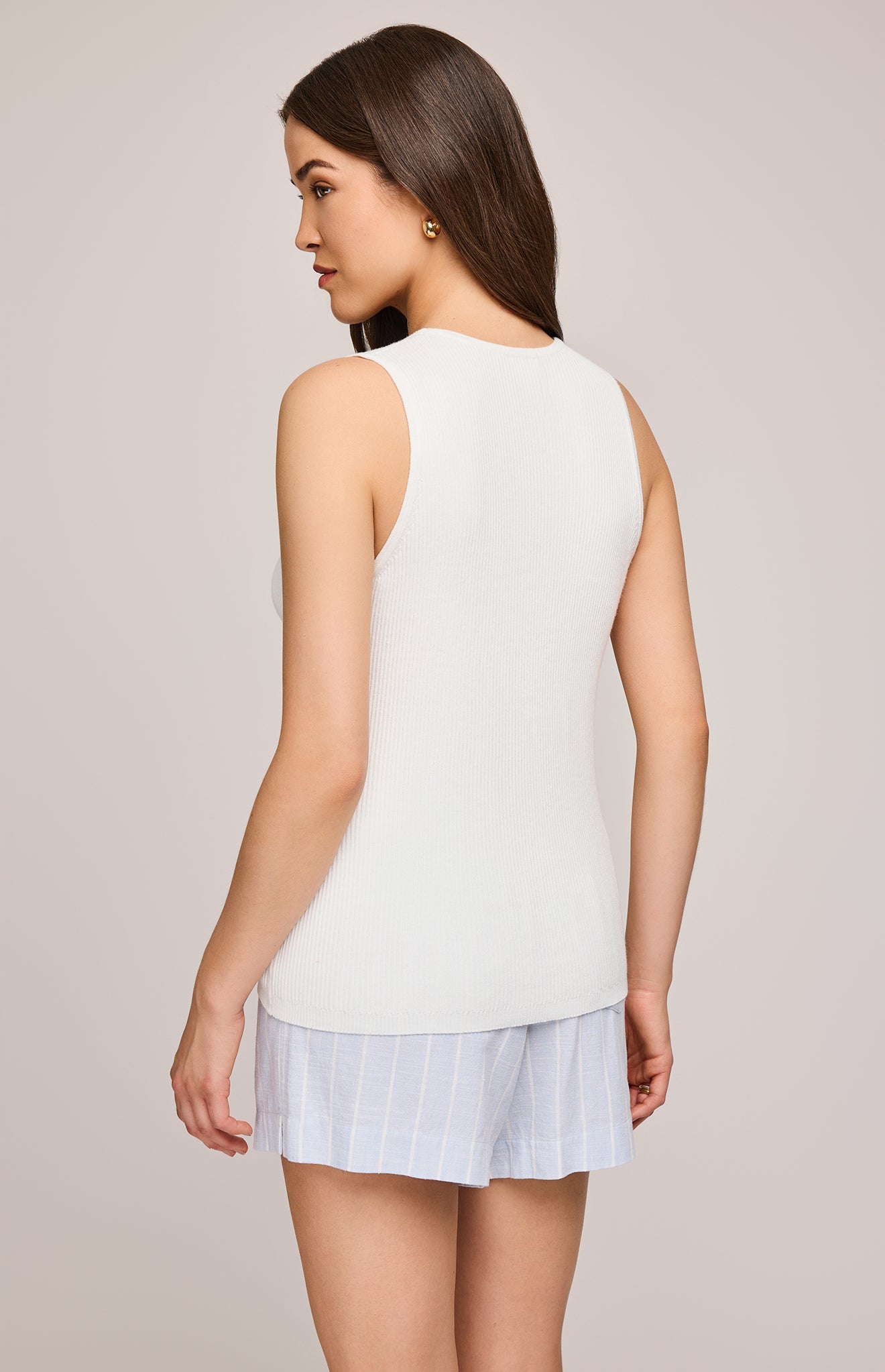 Miles Knit Tank|color:White