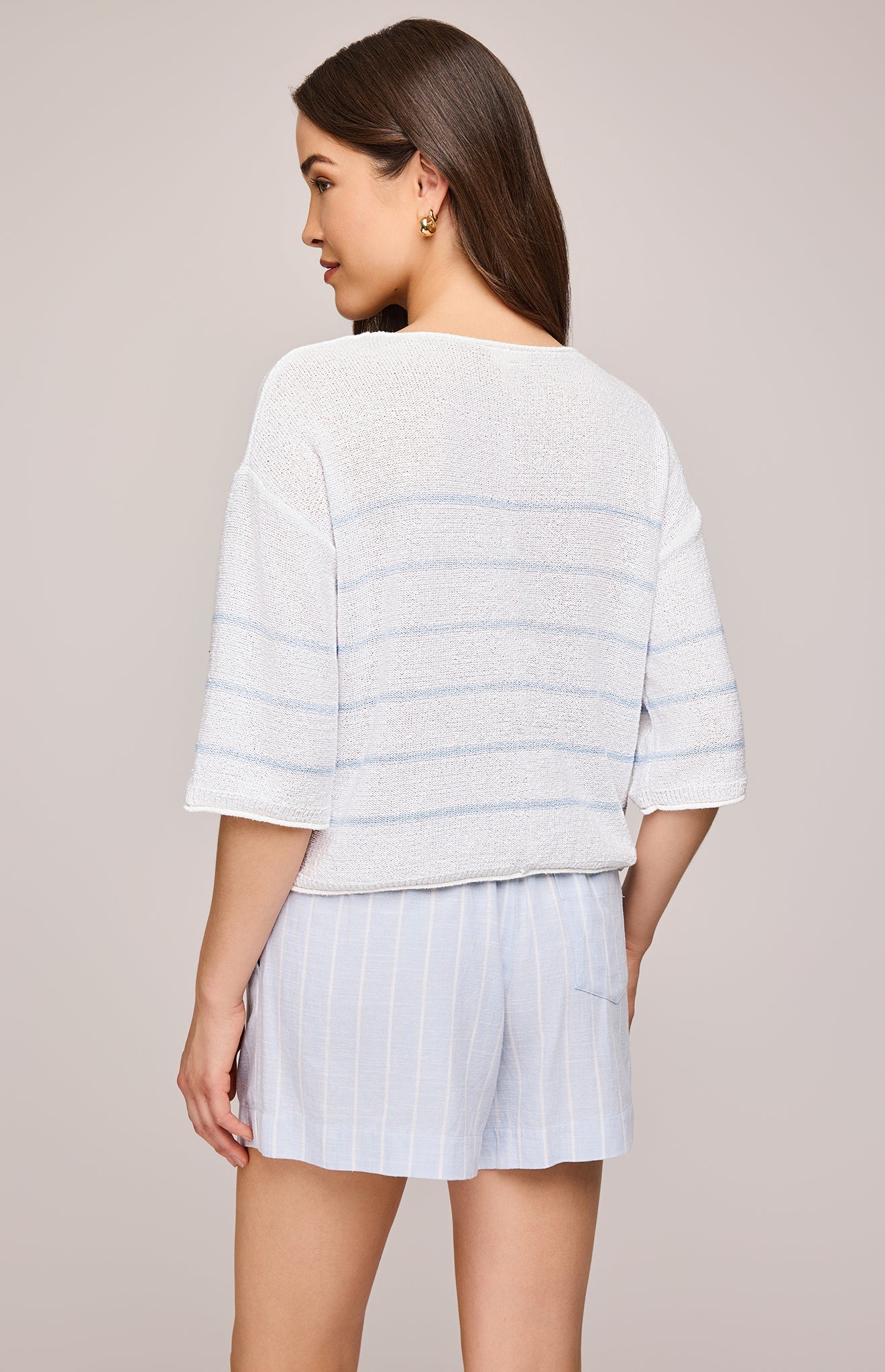 Kerrigan Knit Sweater|color:Sky Stripe