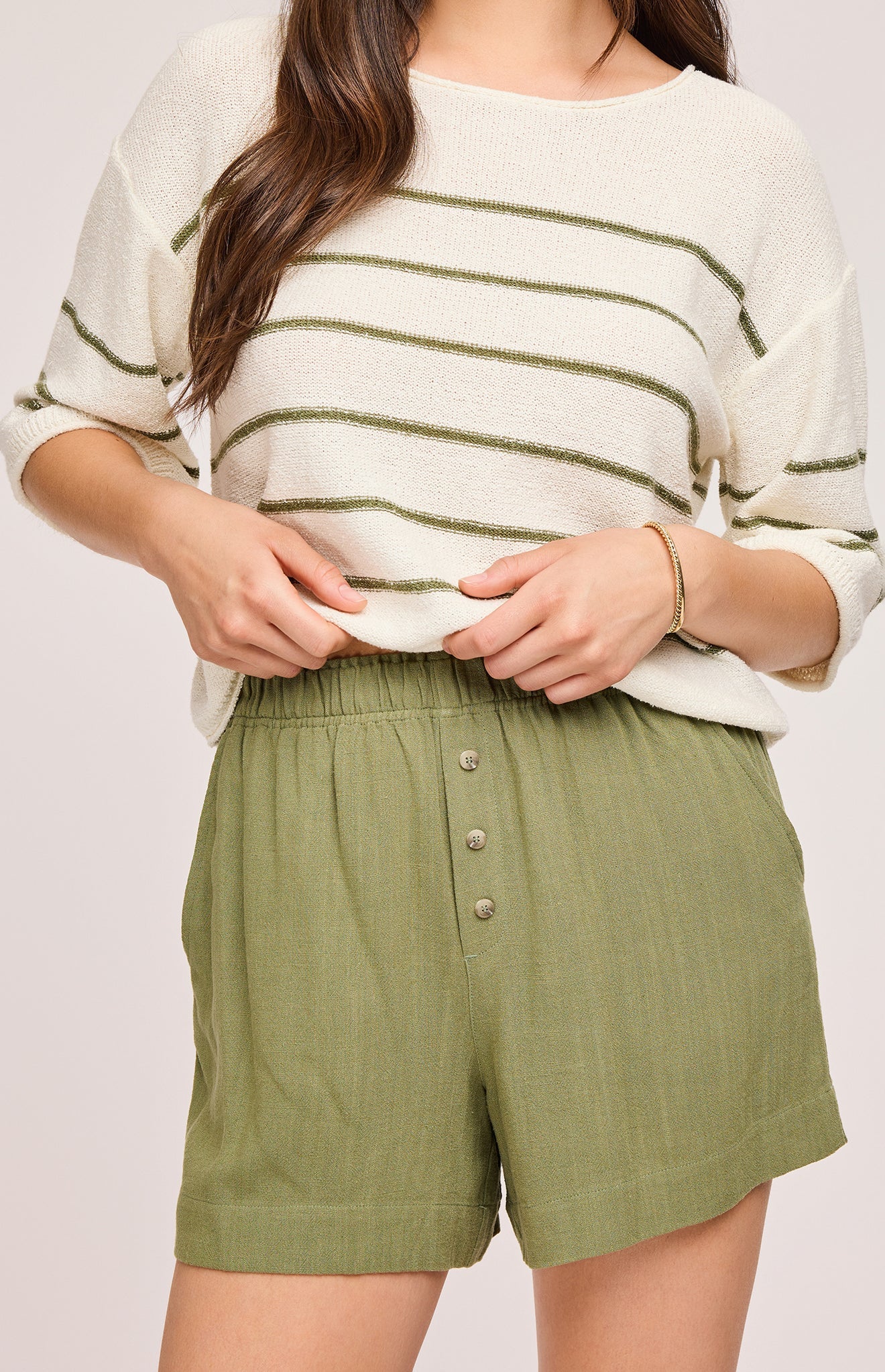 Amalfi Linen Short|color:Matcha