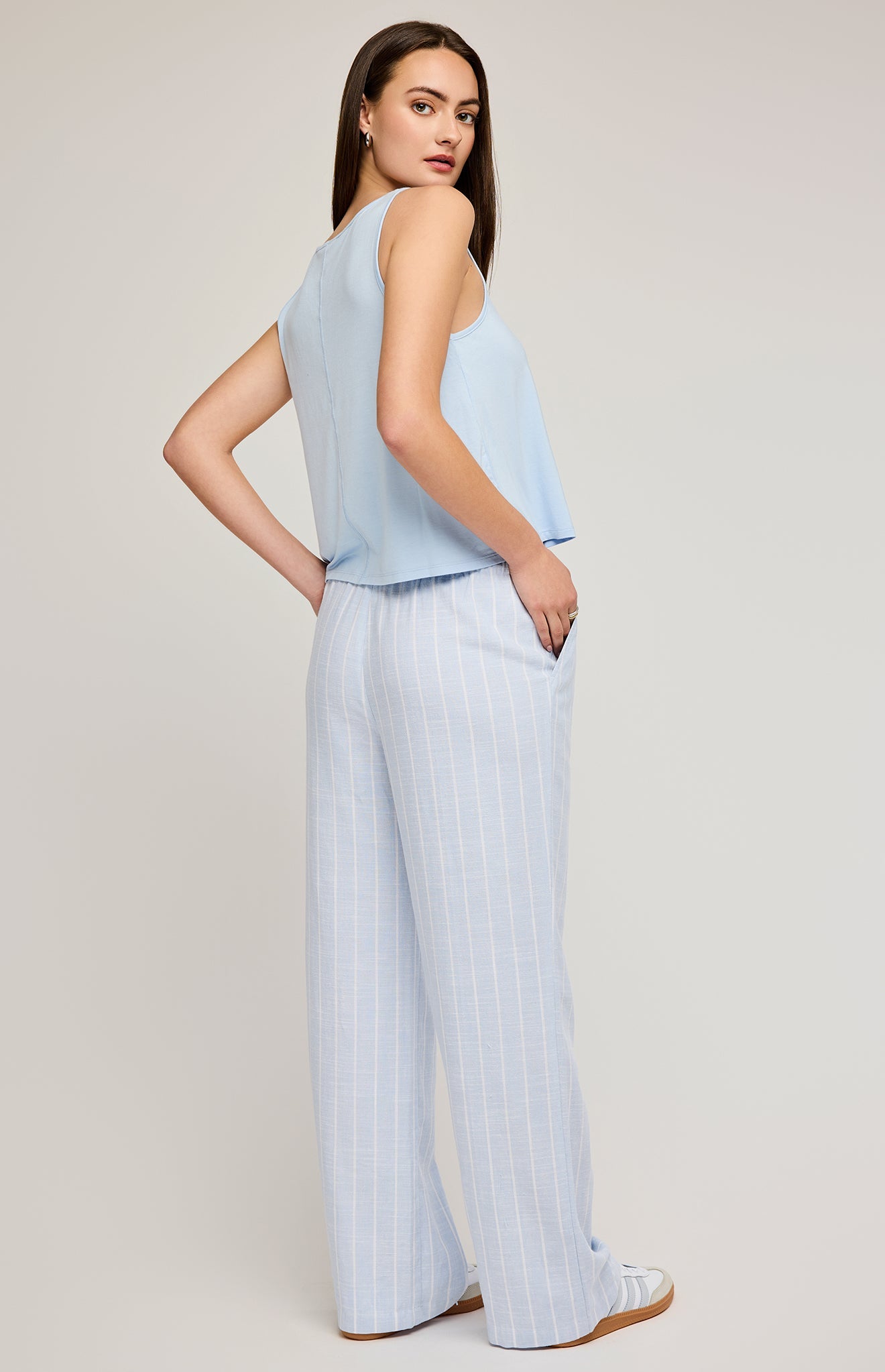 Finley Linen Pant|color:Sky Stripe