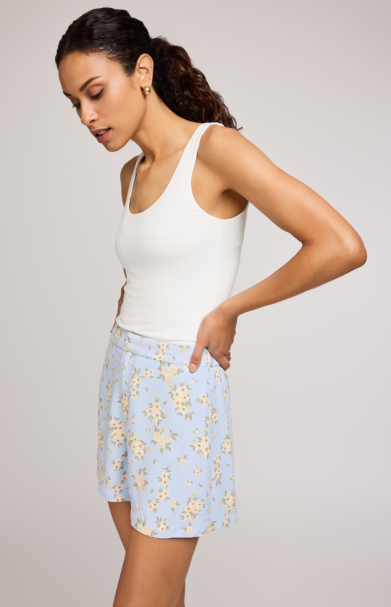 Haven Floral Short|color:Sky Floral
