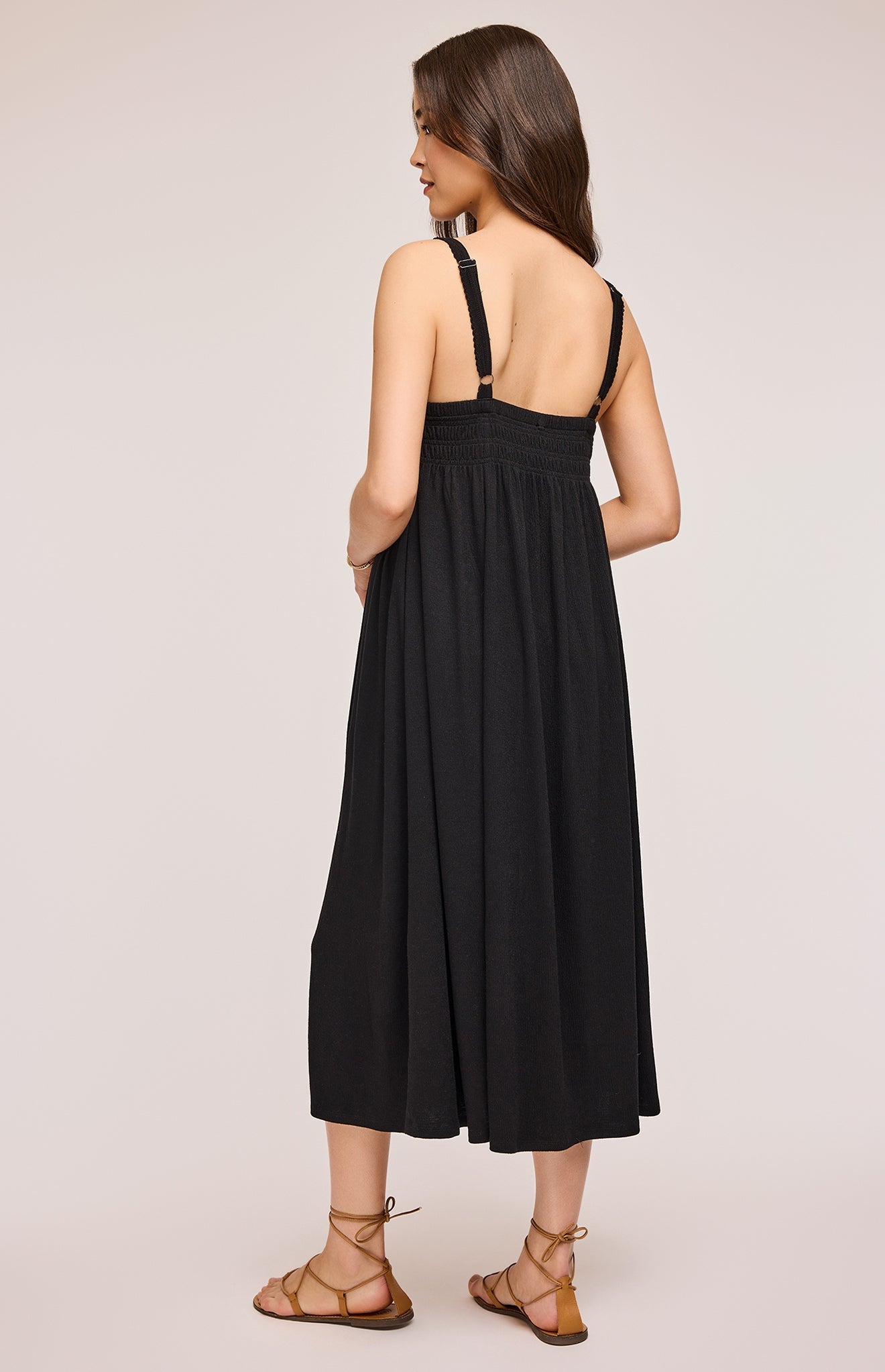 Evangeline Knit Midi Dress|color:Black