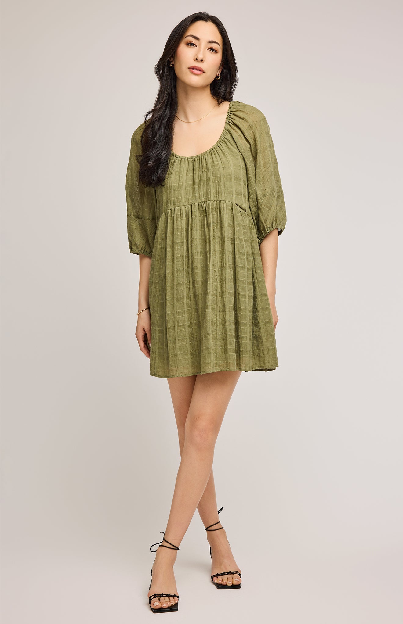 Tallulah Mini Dress|color:Matcha