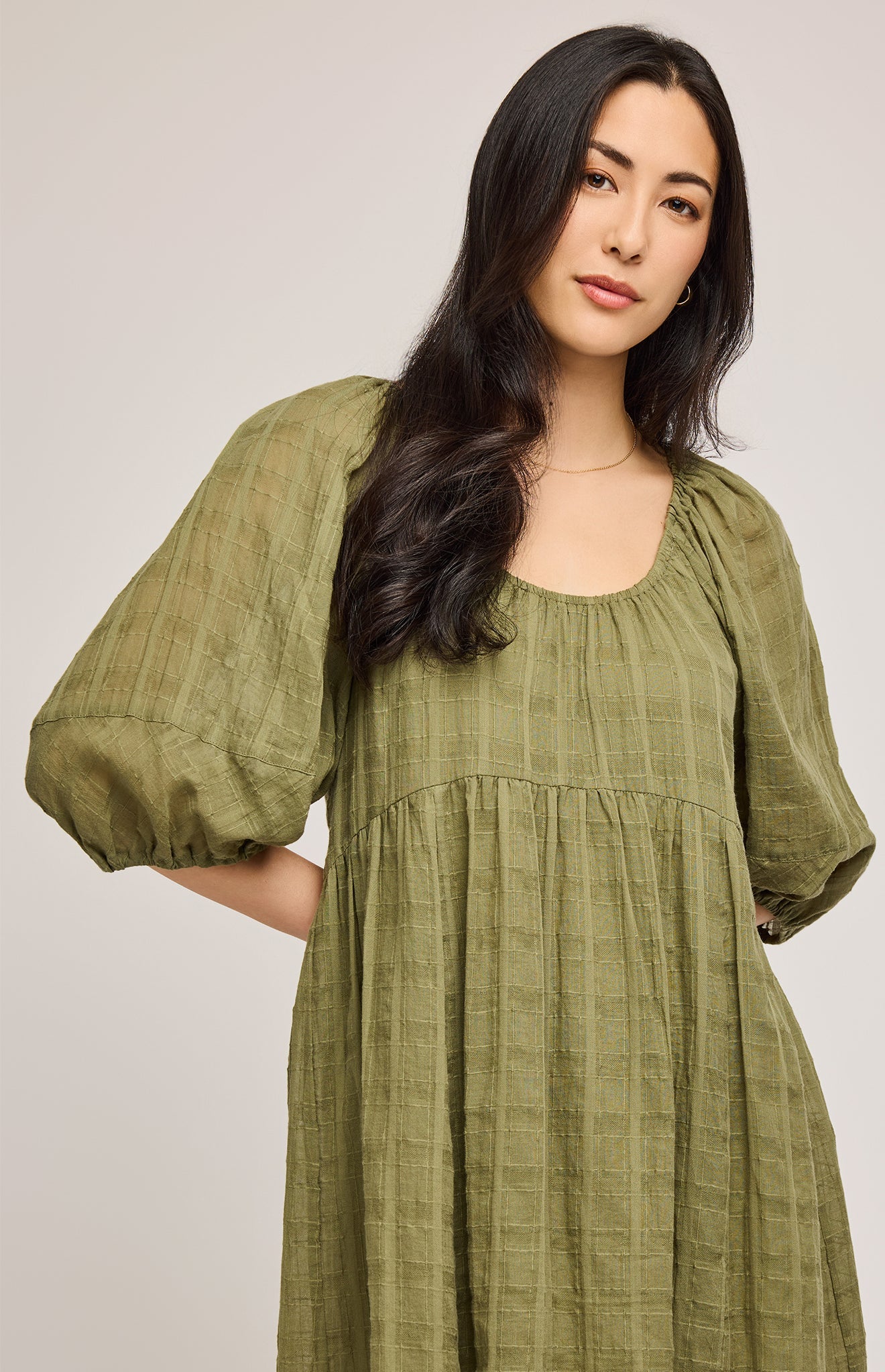 Tallulah Mini Dress|color:Matcha