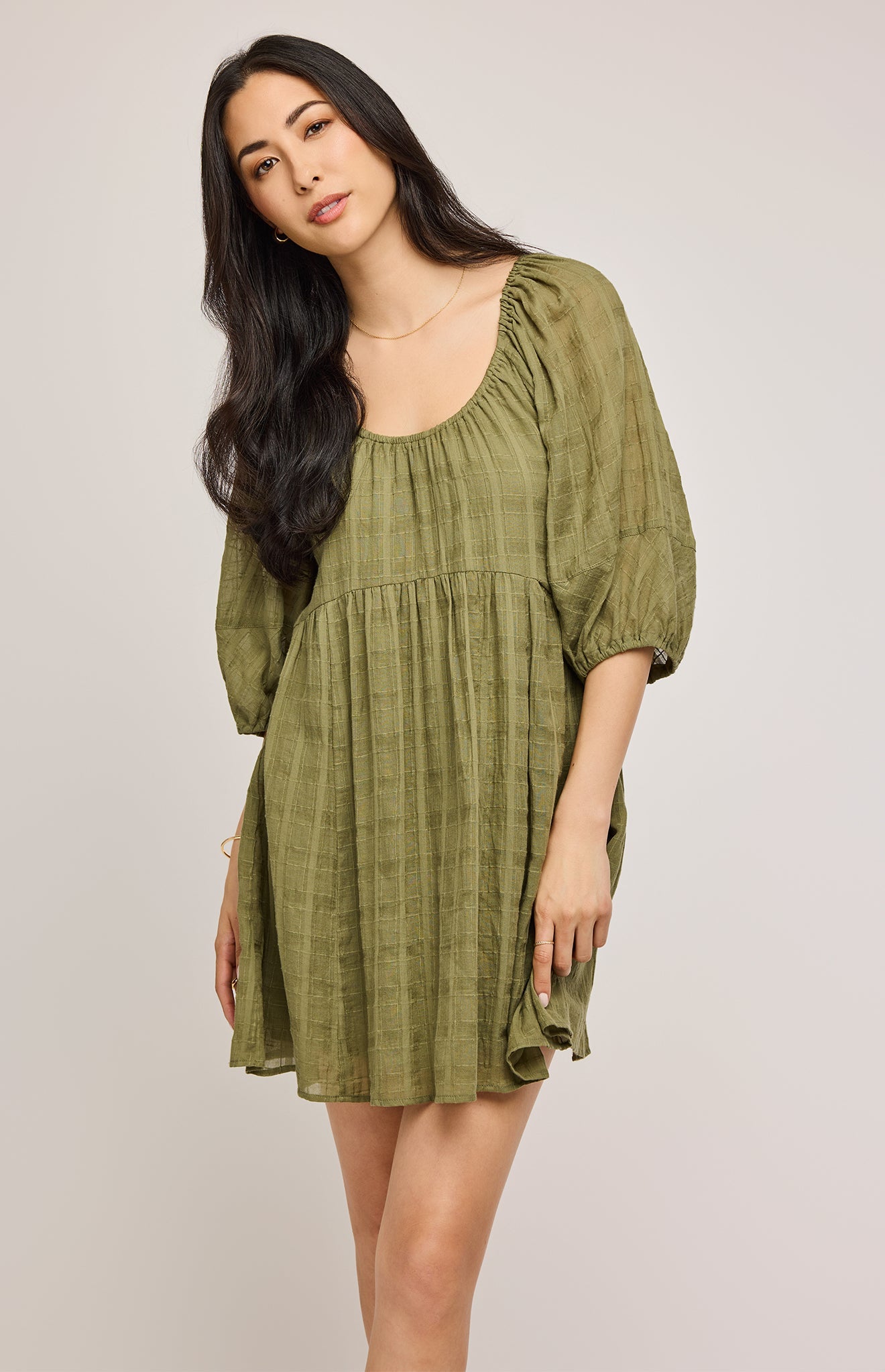 Tallulah Mini Dress|color:Matcha