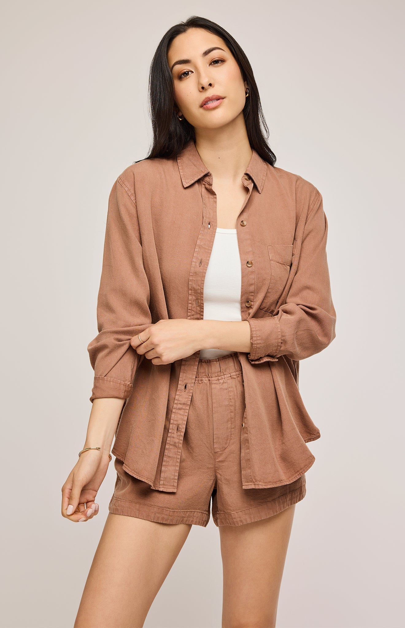 Ozzy Button Up Shirt|color:Desert