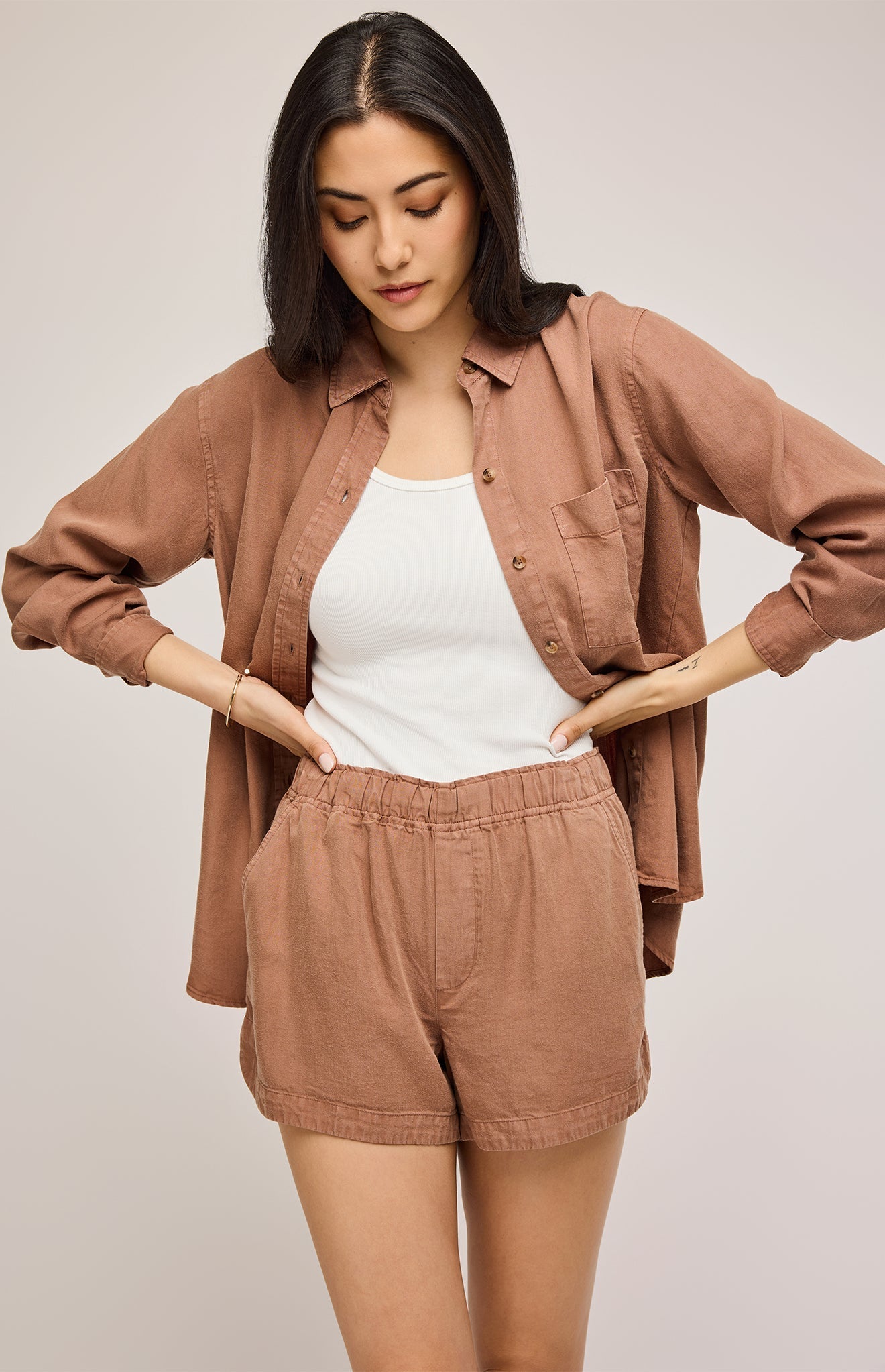 Ozzy Button Up Shirt|color:Desert