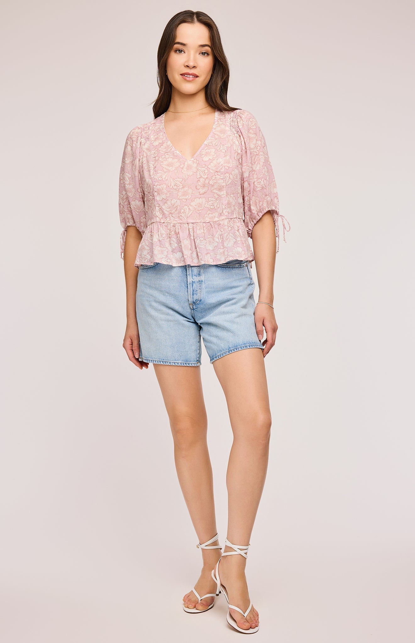 Serafina Floral Blouse|color:Blush Bouquet