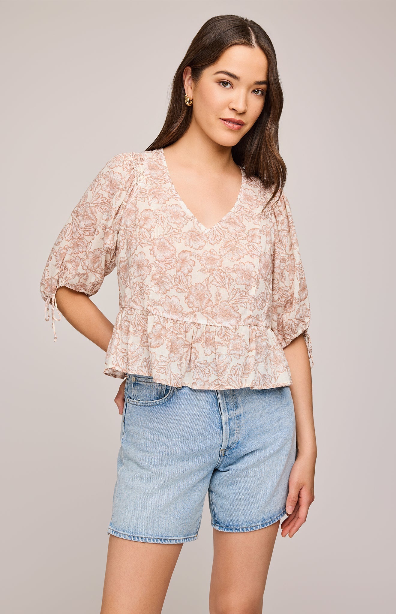 Serafina Floral Blouse|color:Desert Bouquet
