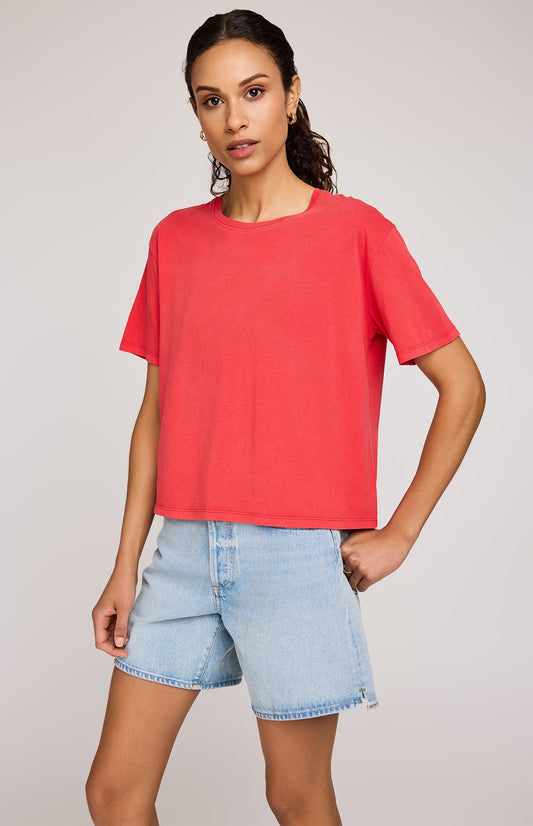 Brigitte Cotton T-Shirt|color:Red