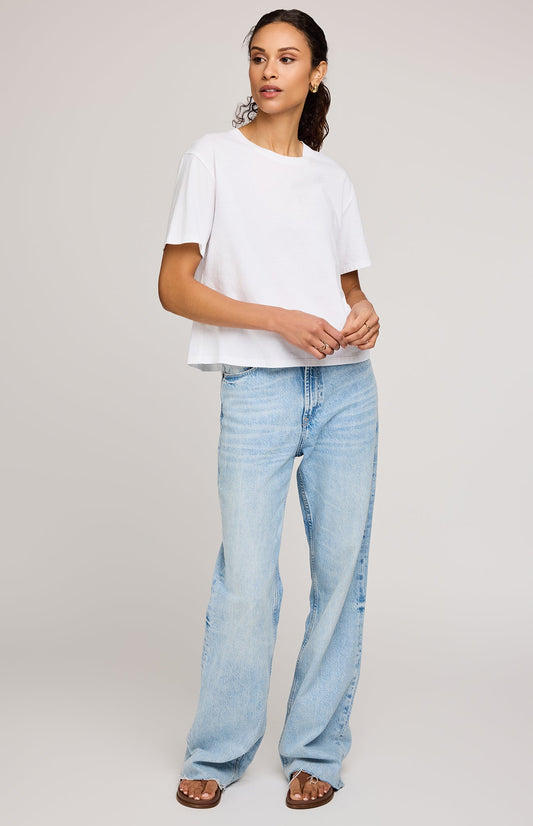 Brigitte Cotton T-Shirt|color:White