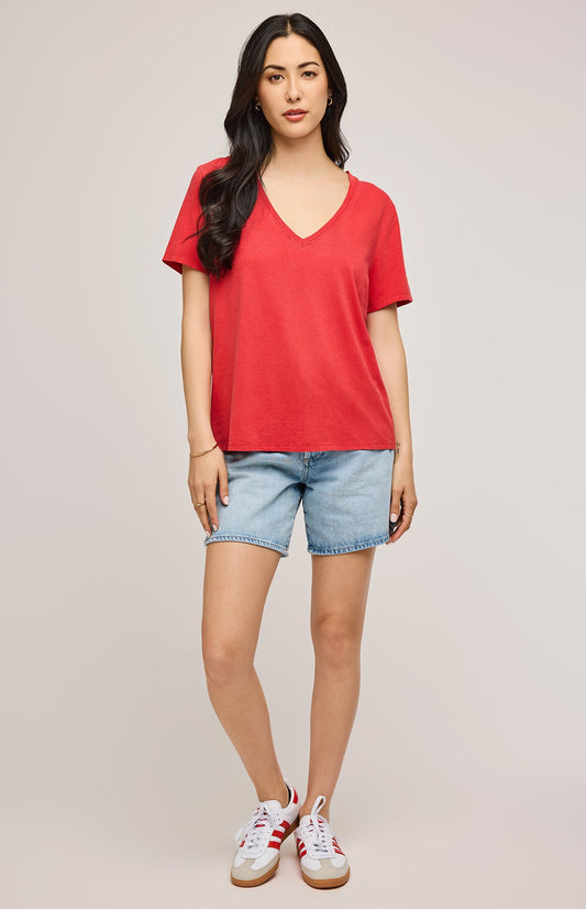 Jennifer Cotton T-Shirt|color:Red