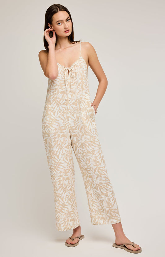 Matilda Jumpsuit|color:Tan Tropic