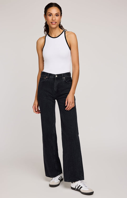 Ronan Ribbed Tank|color:White Ringer