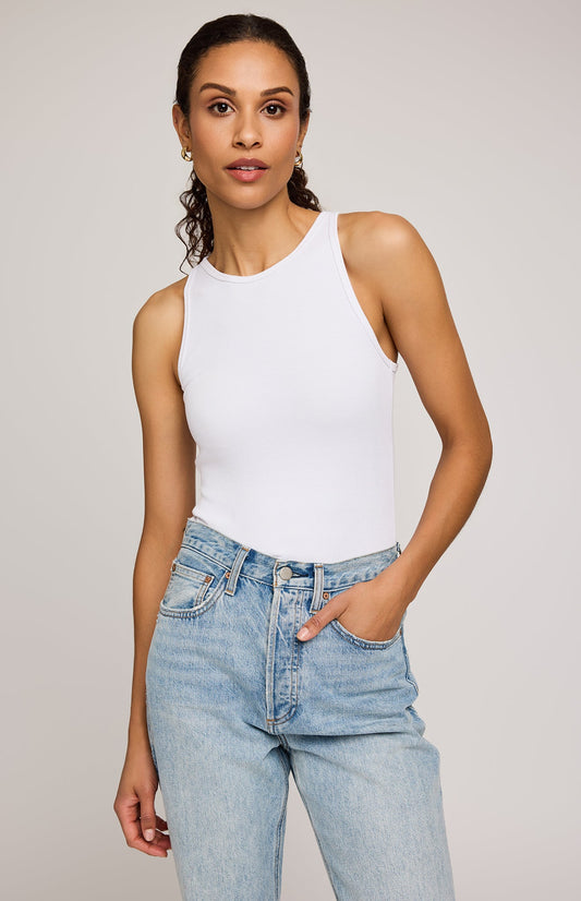 Ronan Ribbed Tank|color:White