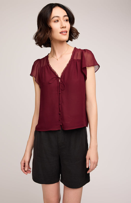 Carlotta Blouse|color:Merlot
