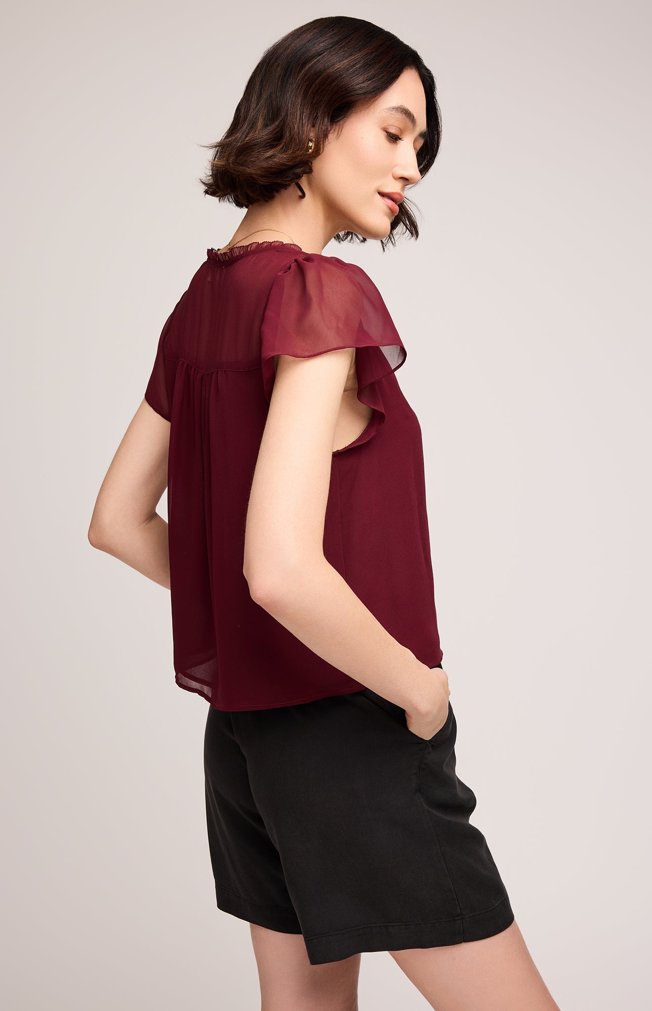 Carlotta Blouse|color:Merlot