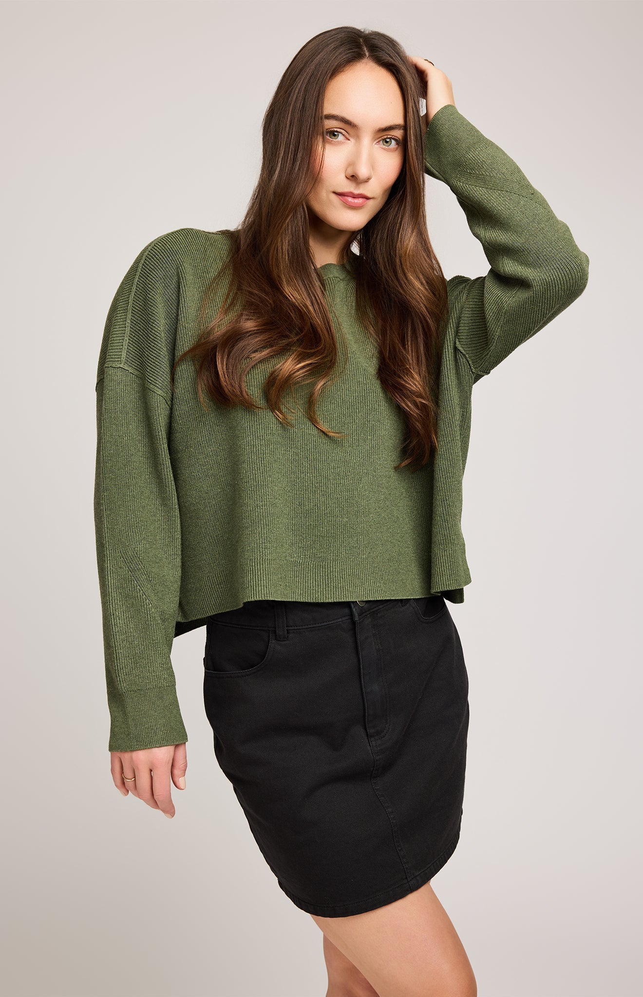 Echo Pullover Sweater|color:Heather Ivy
