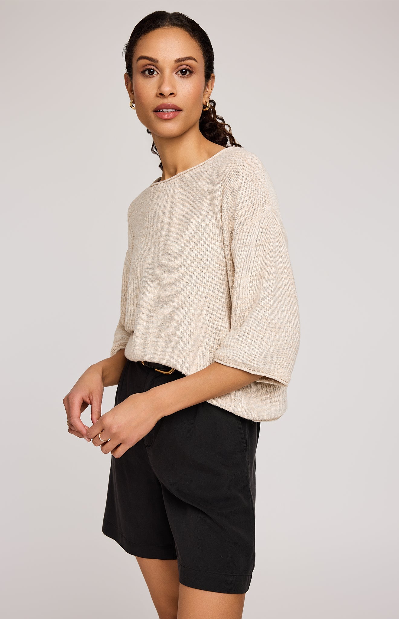 Kerrigan Knit Sweater|color:Heather Bone