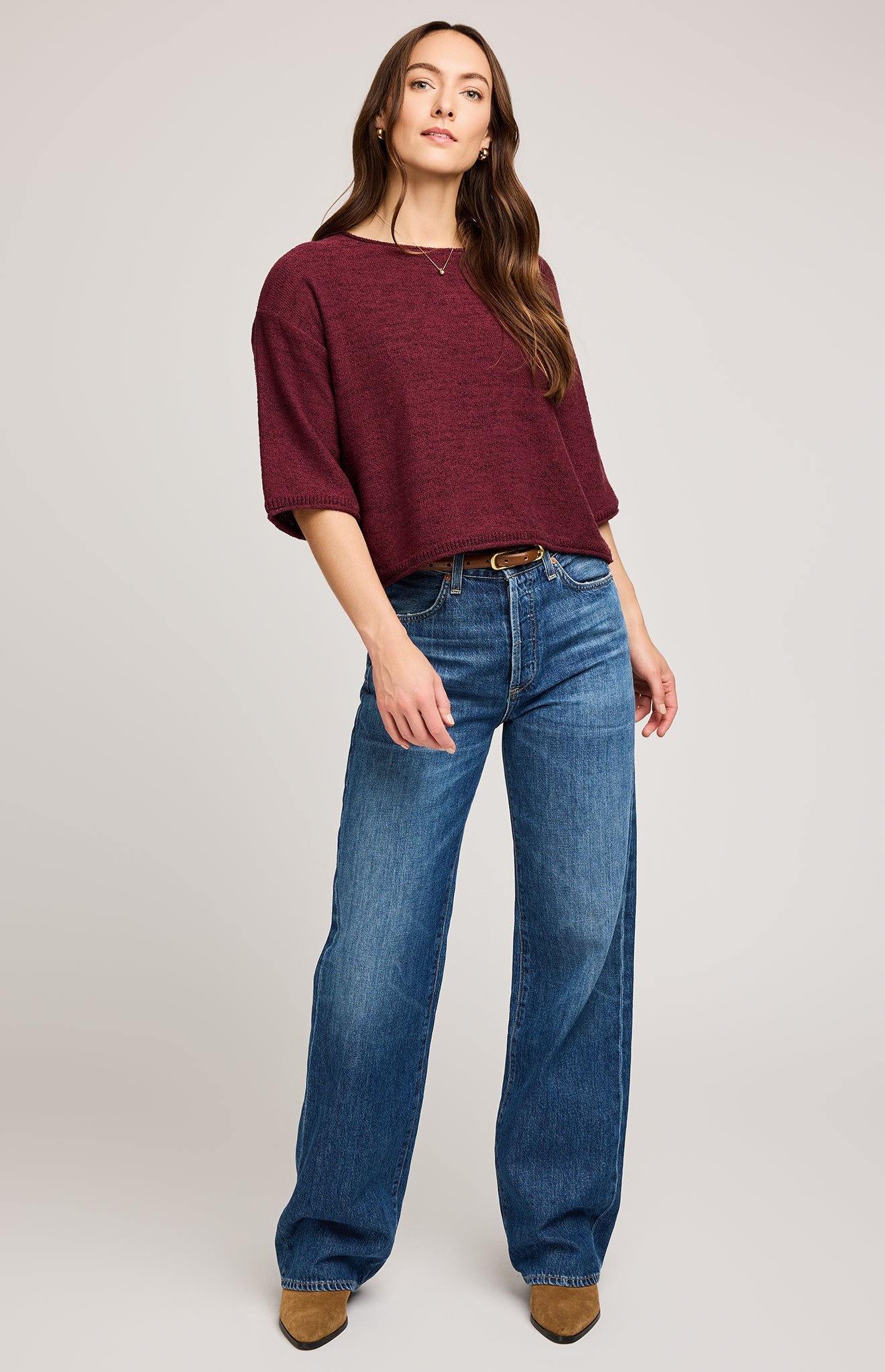 Kerrigan Knit Sweater|color:Merlot