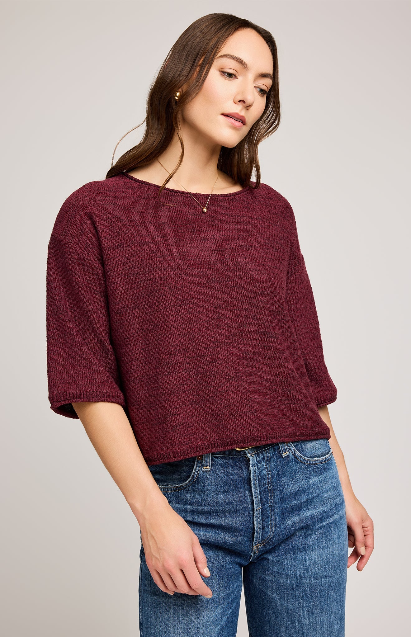 Kerrigan Knit Sweater|color:Merlot