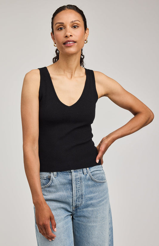 Gina Knit Tank|color:Black