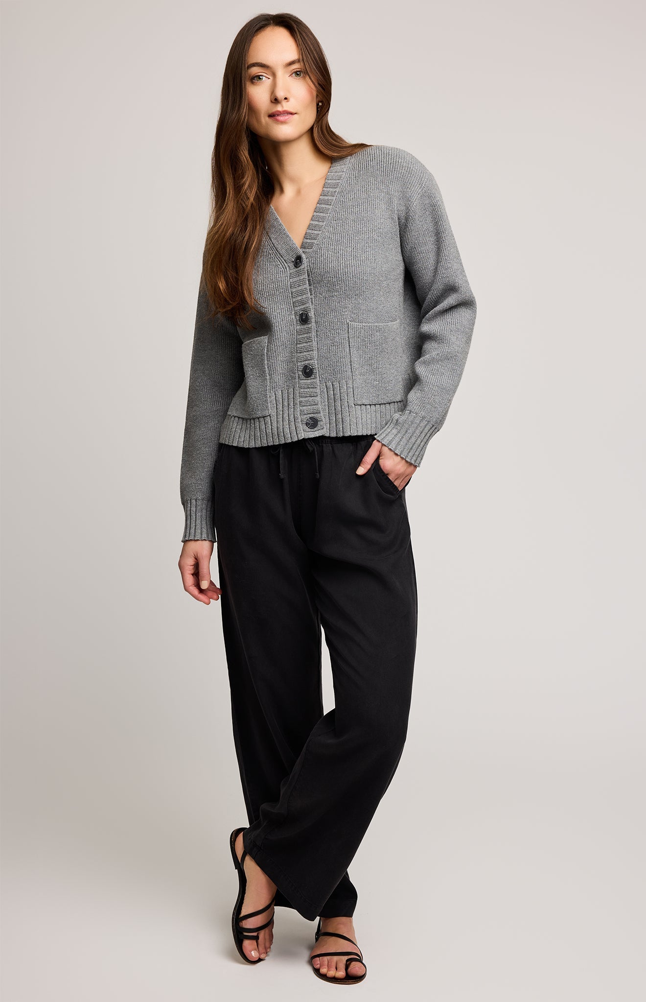 Mabel Cardigan|color:Heather Grey