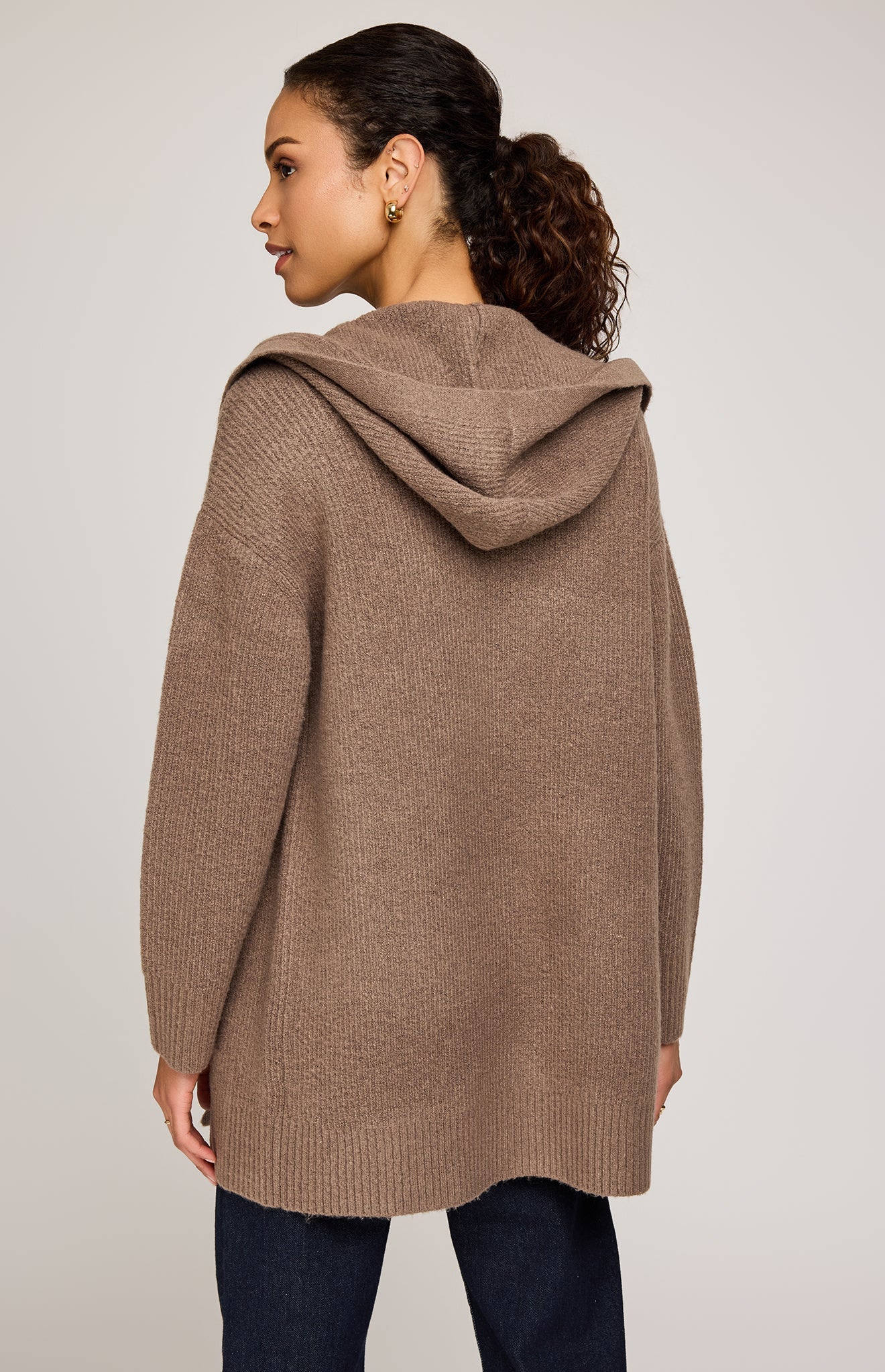 Ilana Cardigan|color:Heather Bark