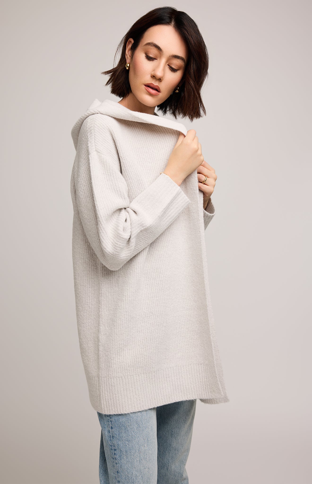 Ilana Cardigan|color:Heather Birch