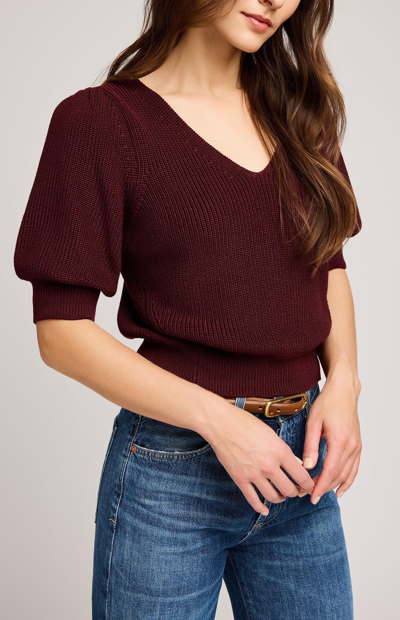 Phoebe Pullover Sweater|color:Merlot