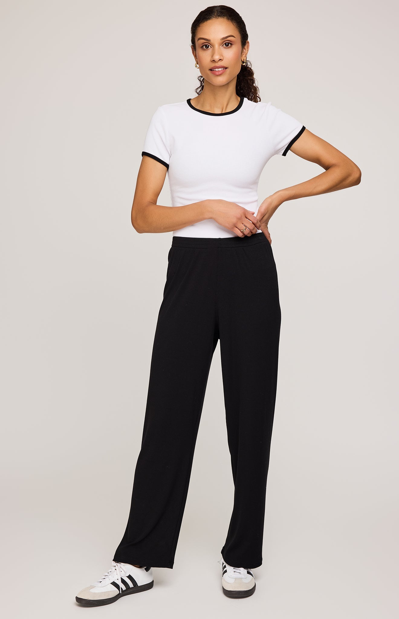 Greer Ribbed Pant|color:Black