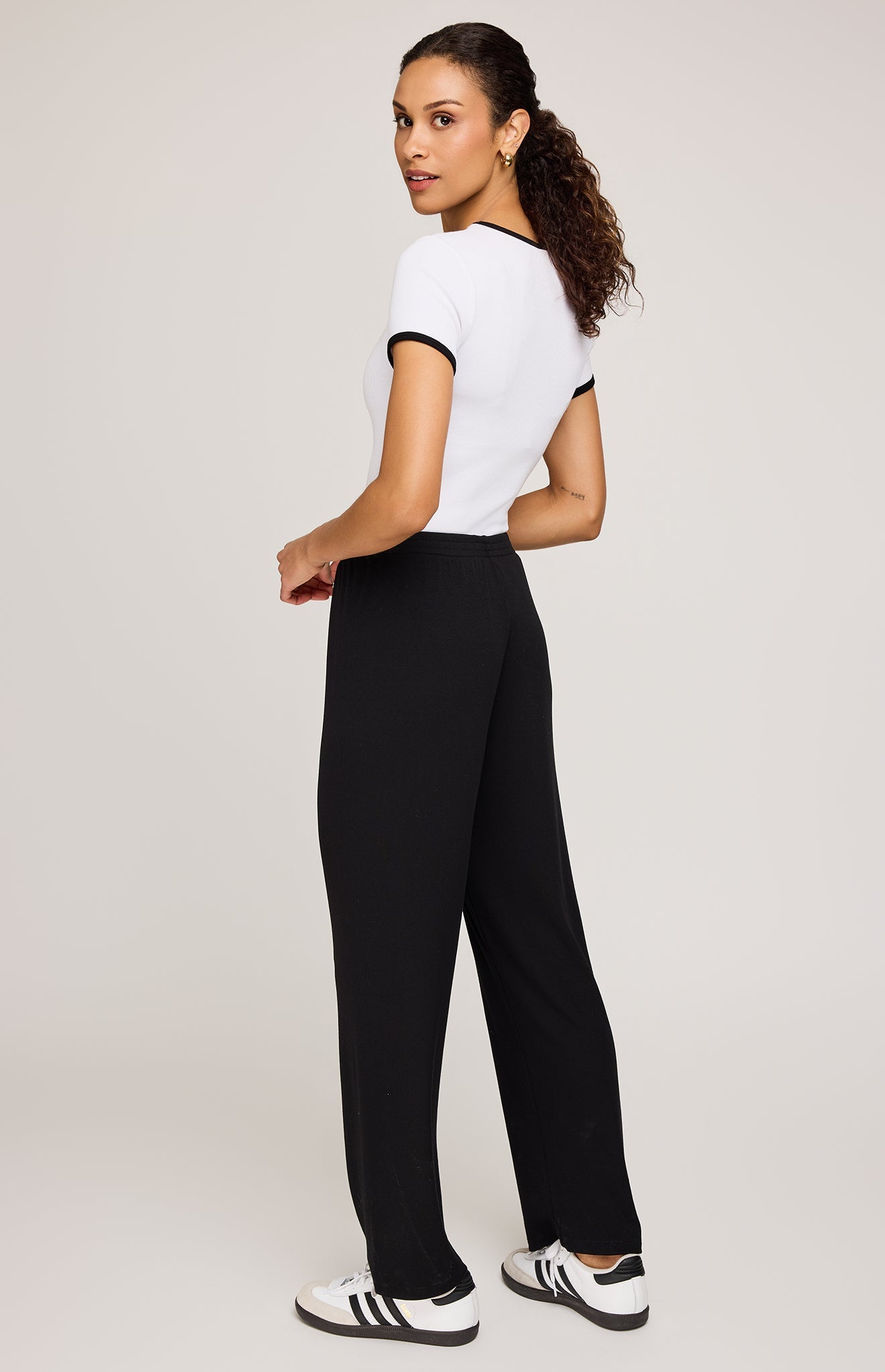 Greer Ribbed Pant|color:Black
