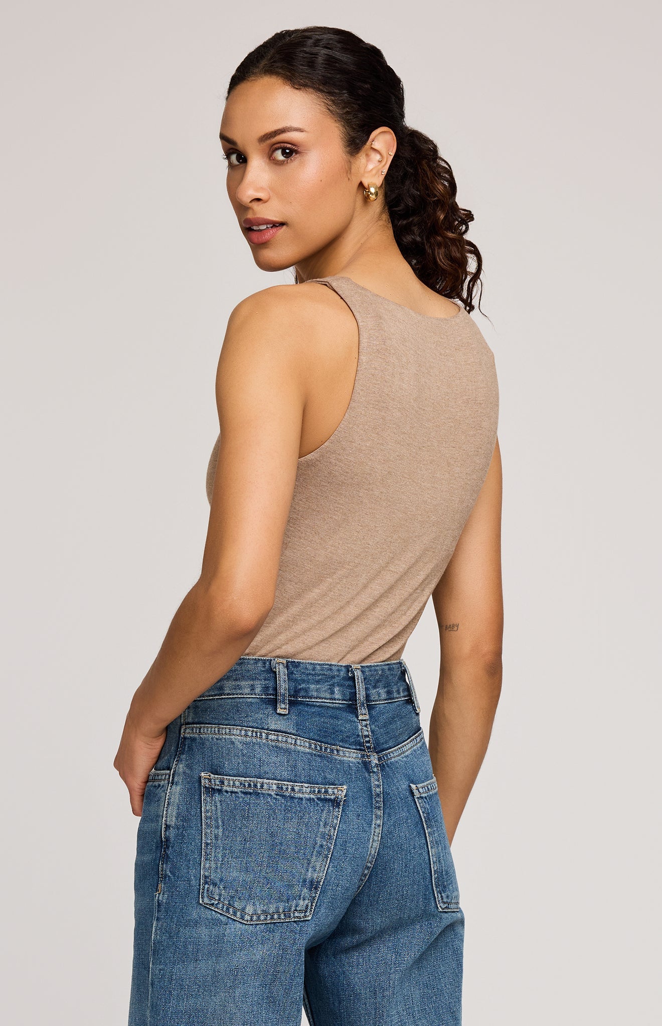 Cyrus Tank Top|color:Heather Khaki