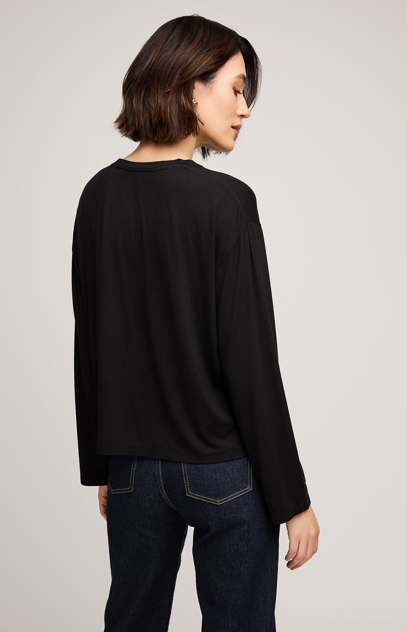 Indy Long Sleeve Top|color:Black