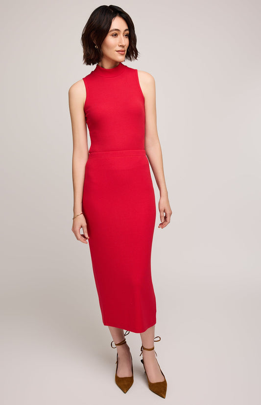 Michelle Ribbed Tank|color:Red