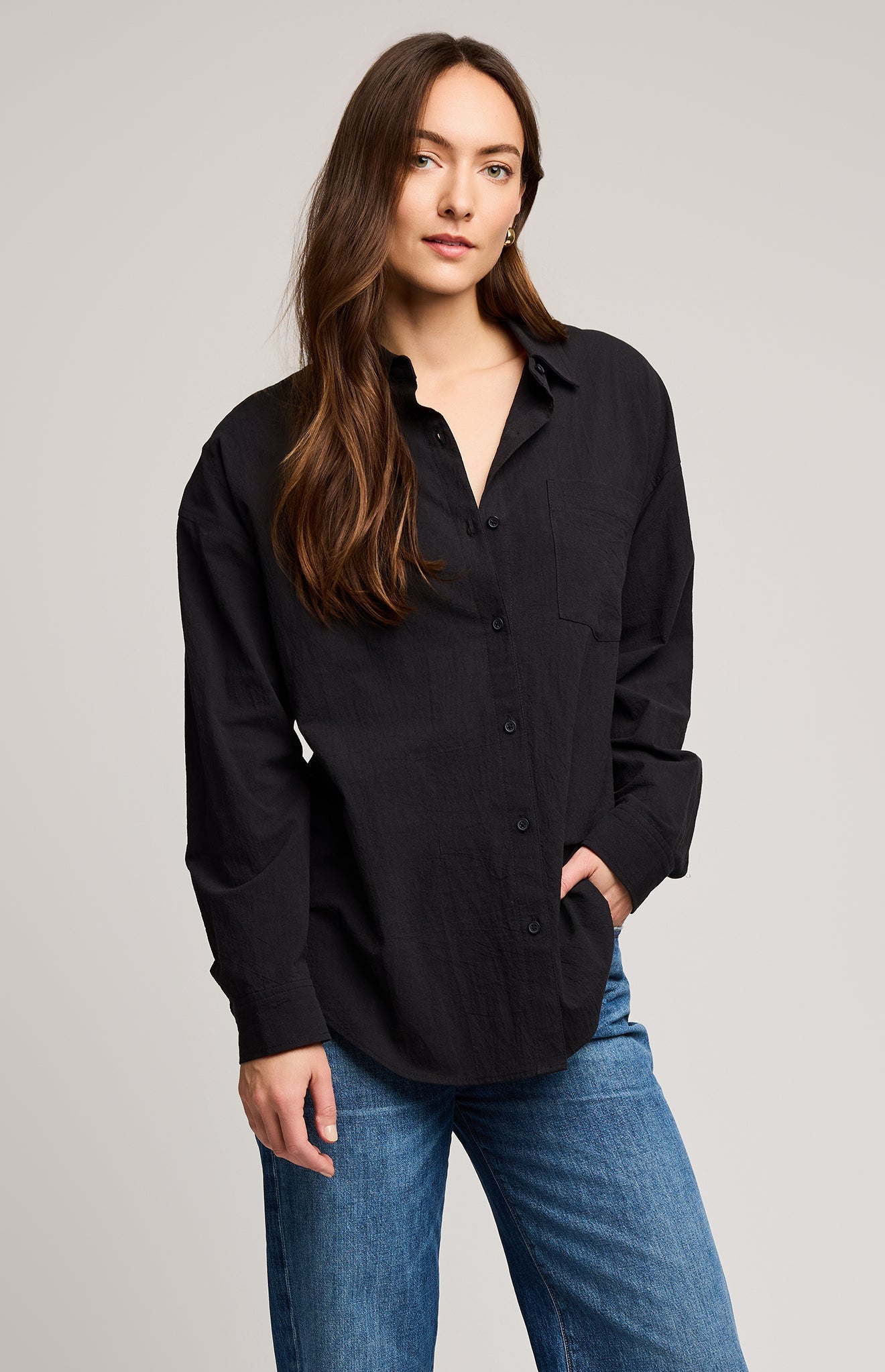 Callahan Button Down Shirt|color:Black