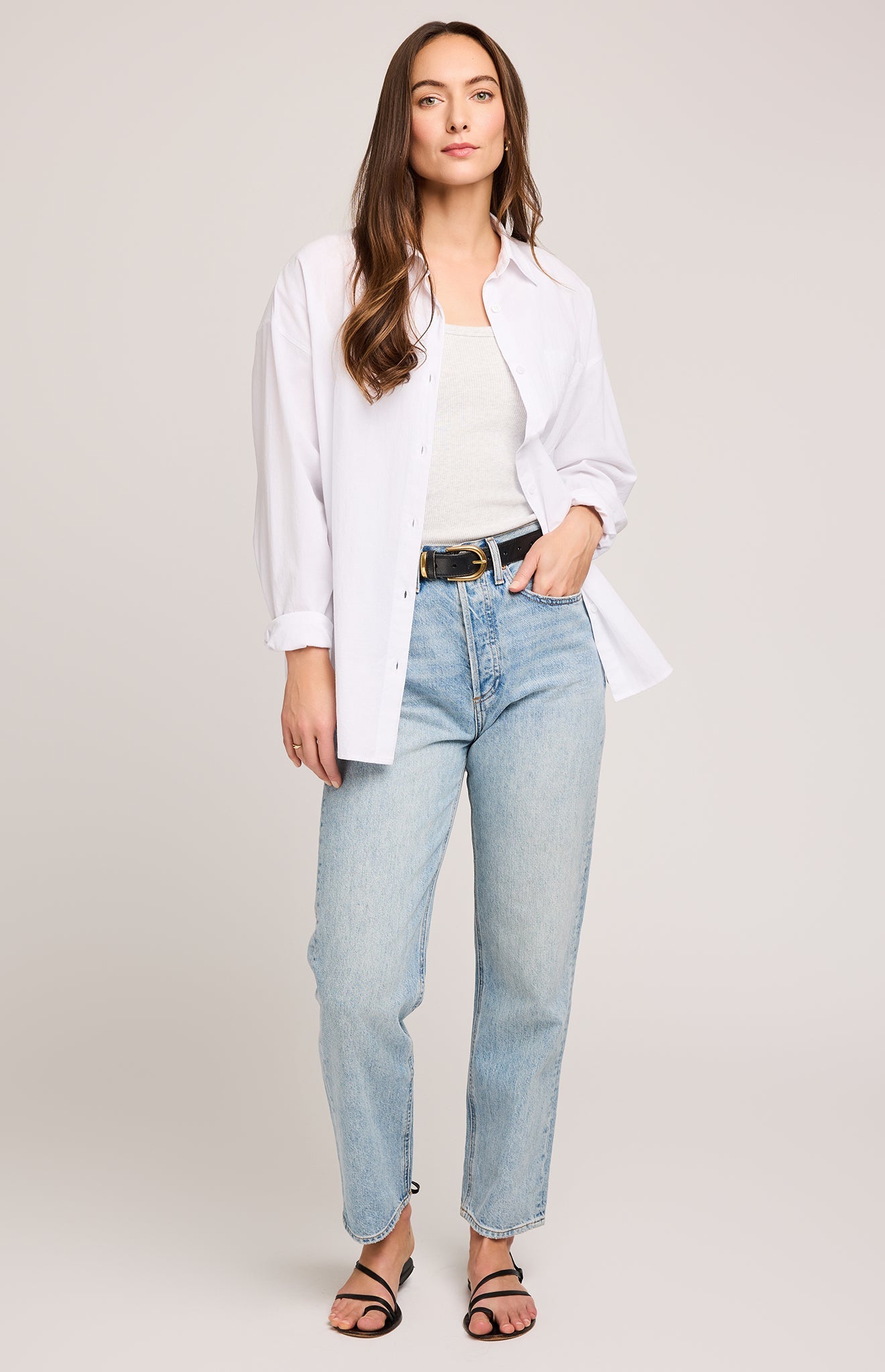 Callahan Button Down Shirt|color:White