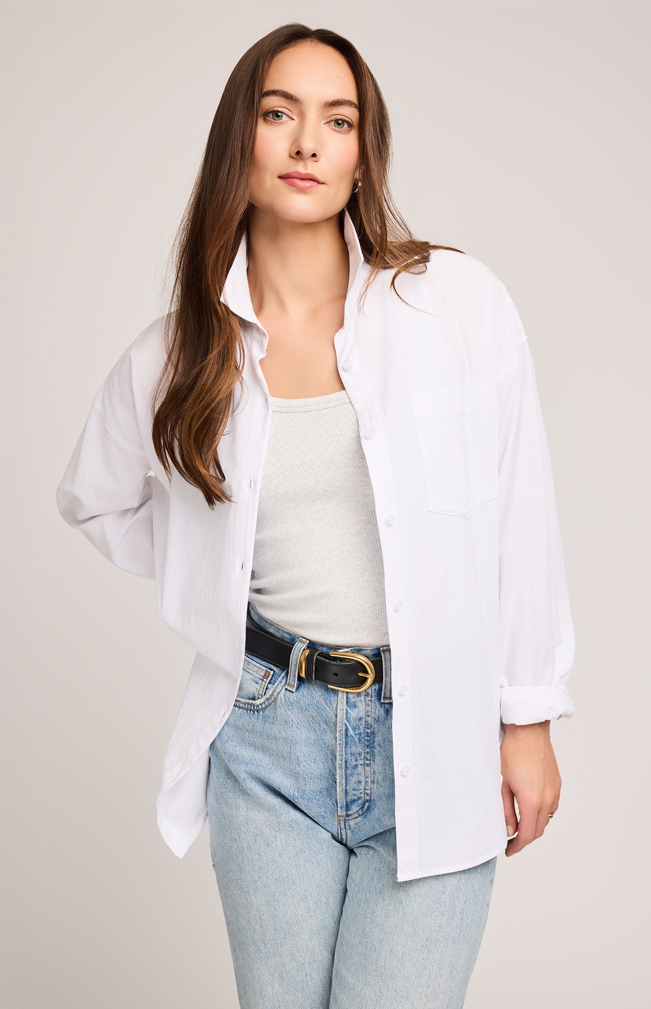 Callahan Button Down Shirt|color:White