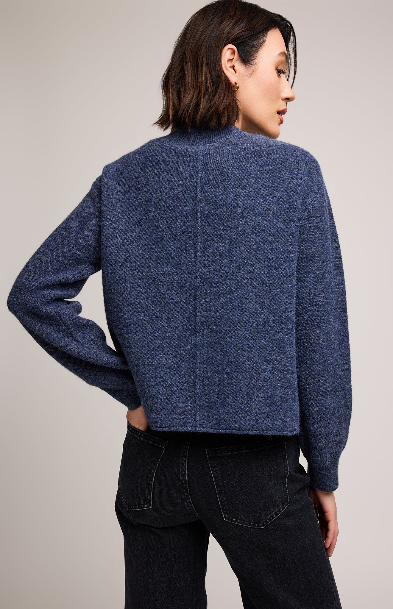 Wanda Pullover Sweater|color:Heather Blue