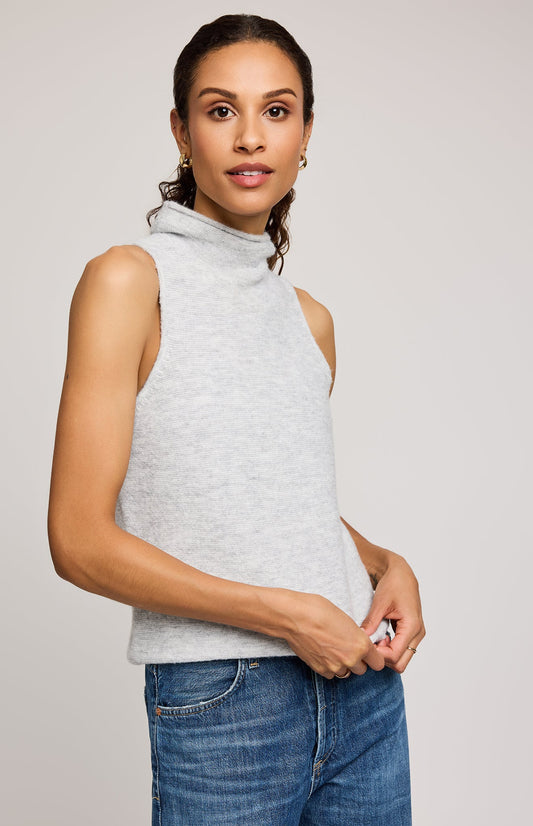 Orla Knit Sleeveless Top|color:Heather Ash