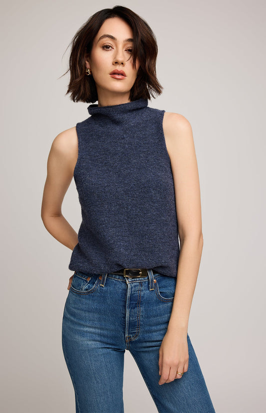 Orla Knit Sleeveless Top|color:Heather Blue