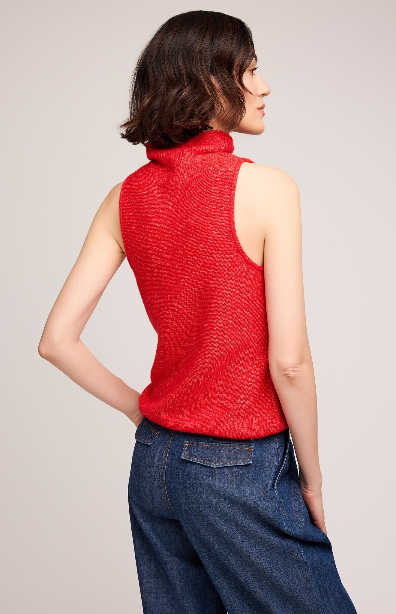 Orla Knit Sleeveless Top|color:Heather Red