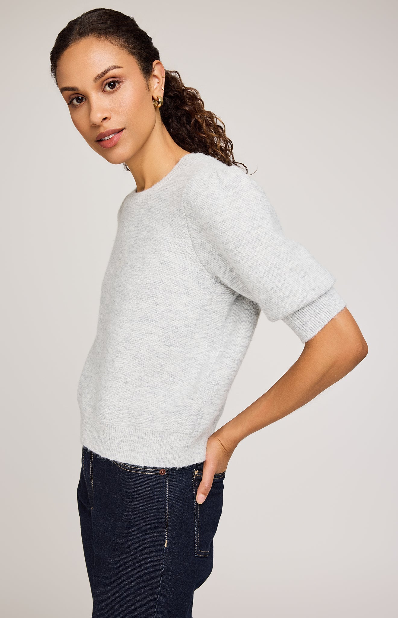 Marisol Knit Top|color:Heather Ash