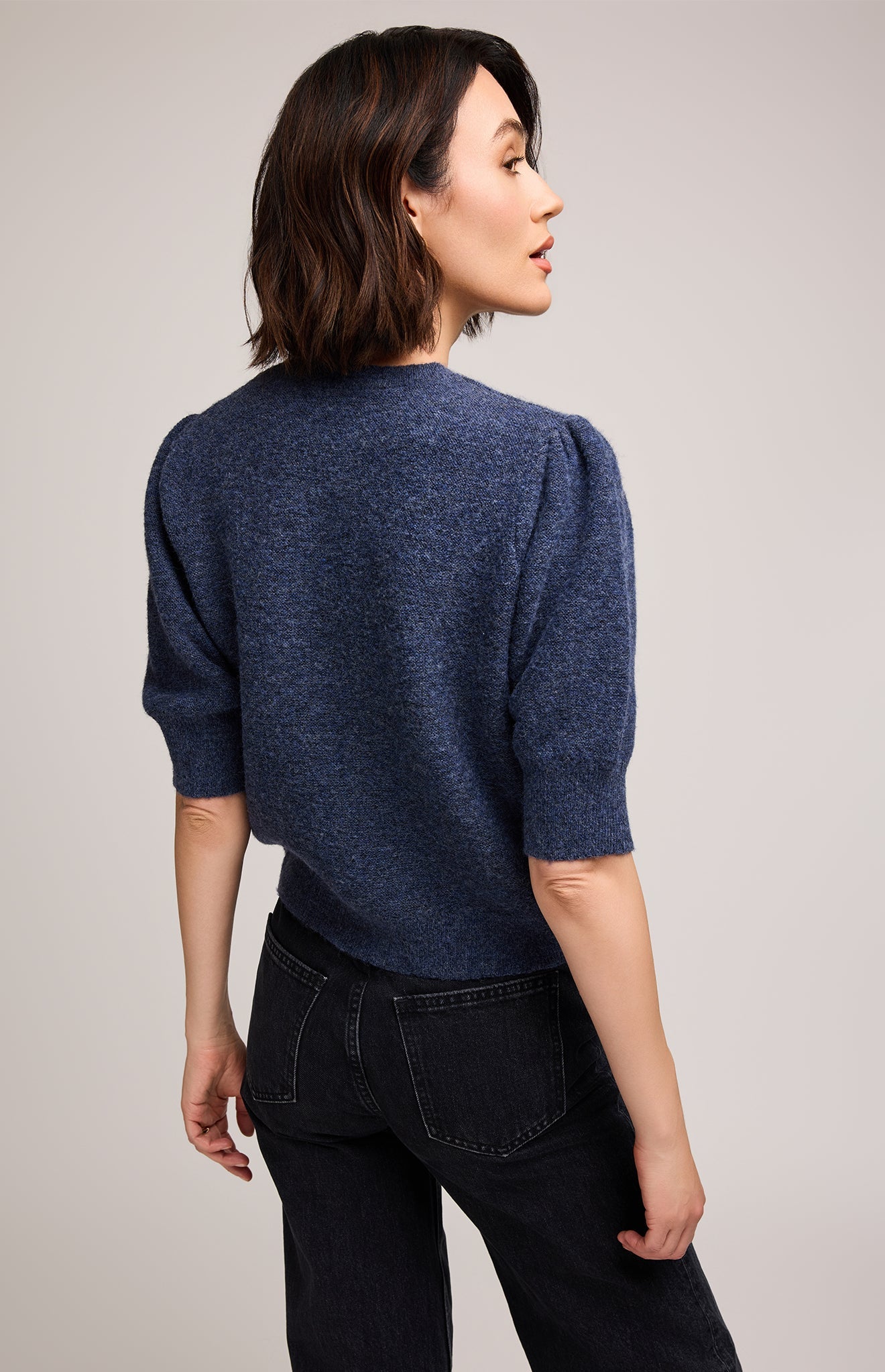 Marisol Knit Top|color:Heather Blue