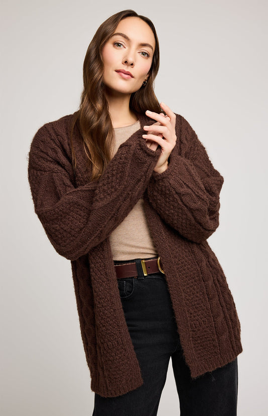 Betty Cardigan|color:Chocolate