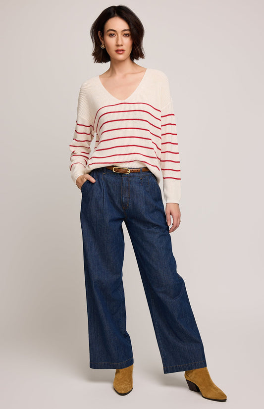 Tucker Pullover Sweater|color:Red Stripe